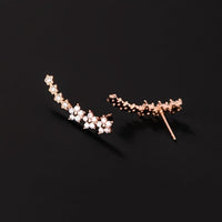 Yazaria – Ohrringe mit Blumenmuster – Roségold