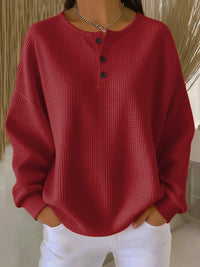 Bryony | Locker Sitzender Pullover – Rot