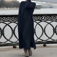 Popi | Lässiges langes Winterkleid – Marine