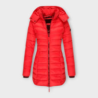 Mathilde - Eleganter & isolierender Wintermantel – Rot