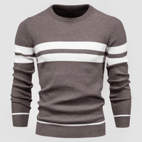 SALVATORE - ENG ANLIEGENDER STRICKPULLOVER – Kaffee