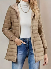 Leysmira | Kapuzenjacke mit Reißverschluss – Lässige Langarmjacke für den perfekten Alltagslook – Khaki