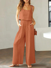 Scarlett | Set aus Top und Hose – Orange