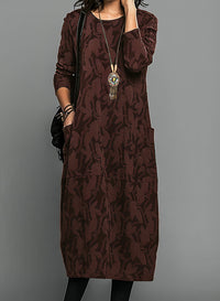 Julia™ - Elegantes Winterkleid – Rotwein
