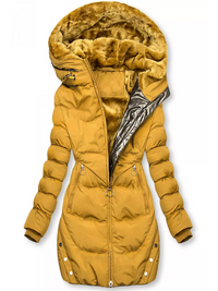 Lea - Gepolsterte Winterjacke für Damen – Gelb