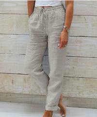 AURELIA - WEITE LEINENHOSE – Grau