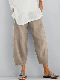 Thalassa – Kurze Leinenhose – Khaki
