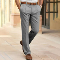 Sebastian Tailored Flachfronthose – Grau