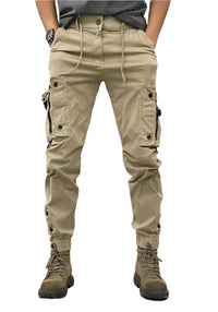 Emil UrbanEase Cargo-Hosen – Entspannte Passform Utility-Hosen mit Mehreren Taschen – Khaki