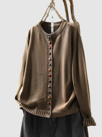 Callie™ - Strickjacke mit Bunten Knöpfen – Braun