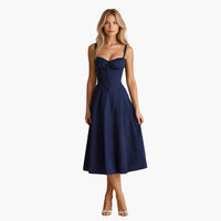Cassandra | Tailored Dress – Marine
