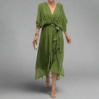 Isolde | Maxikleid aus Premiumstoff – Grün