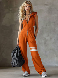 Emma | Retro Jumpsuit Damen Elegant Look – Orange