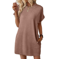 Evasha | Entspanntes Sommerkleid – Hellbraun