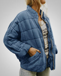 Claudia | Damen Oversized Lässiger Zeitloser Jacke – Blau