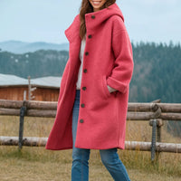 Olivia™ | Elegante Jacke aus Wolle – Rosa