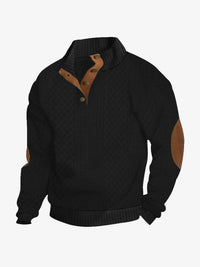 Moritz | Herren Casual Zopfmuster Regular Fit Pullover – Schwarz