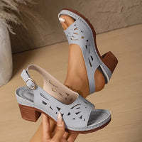 Corrina - Damen Keilsandalen mit Fussgewolbeunterstutzung – Grau