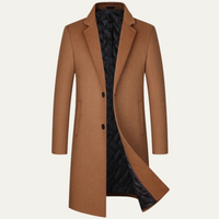 Kevin | Herren Langer Wintermantel – Khaki