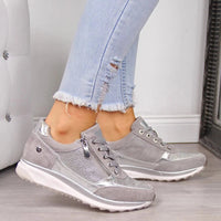 Gabor™ Zip-Up Orthopädische Sneakers – Grau