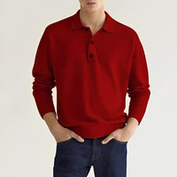 Poloshirt für Herren - Luftiges Kurzärmeliges Poloshirt für Sommer – Rot