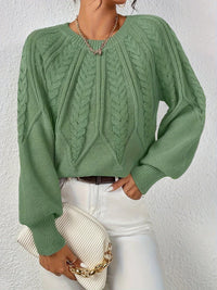 Fritzi - Stilvoller Strickpullover – Hellgrün