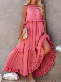 Madelyn | Bohemian Ruffled Maxi Dress – Rosa