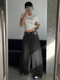 Baggy Jeans Damen | Weit Geschnitten Mit Hoher Taille – Schwarz