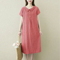 Imogen | Gingham Sommerkleid – Rot