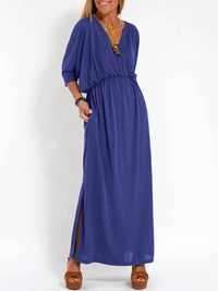 Sandrine | Leichte und fließende Sommerkleid – Blau