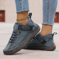 Elfriede | Damen Ankle Boots Schnürung Casual Urban Modern Herbst – Marine