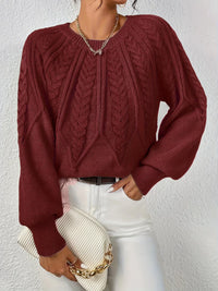Fritzi - Stilvoller Strickpullover – Burgunder