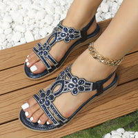 Andrea | Boho-Orthopädische Sandalen – Blau