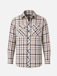 Julian | Herren Flanell Karo Hemd – Beige
