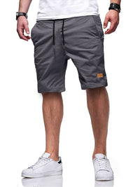 Lässige Kordelzug-Shorts für Herren - Abgeschnitten & Bequem – Dunkelgrau