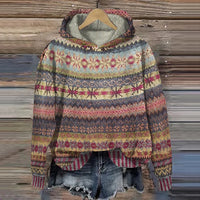 Madlen® | Gemütlicher Ethno-Pullover – Burgunder