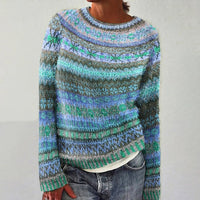 Claudia® | Bequemer Eleganter Pullover – Blau