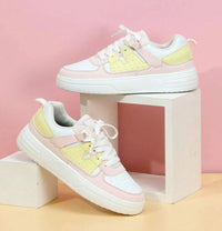 Air Sneaker für Damen - Trendige Bequeme Sommerschuhe mit luftigen Sohlen – RosaGelb