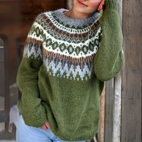 Monica® | Bequemer Eleganter Pullover – Grün