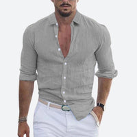 Felix | Herren Leichtes Sommer Freizeithemd – Grau