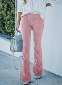Lena | Schlanke Damenhose elegant mit Schlagbund – Rosa