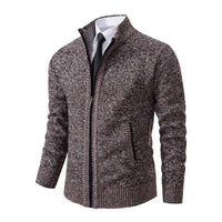 Anton | Strickpullover mit Reißverschluss und Taillierung – Koralle