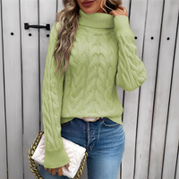 Amélie - Komfortabler Rollkragenpullover – Hellgrün
