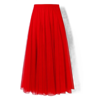 Maleah - Eleganter Faltenrock – Rot