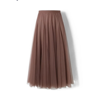 Maleah - Eleganter Faltenrock – Dunkelbraun