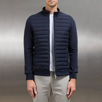 Herren-Steppjacke mit Quersteppung | reguläre form – Marine