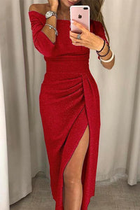 Palmira | Elegante Abend-Silhouette Damenkleid – Rot