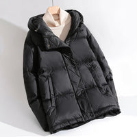 Reinora | Quilted Down Jacke – Leichte Daunenjacke für eleganten Komfort – Schwarz
