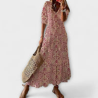 Anna – Damen Boho Sommerkleid – Rosa
