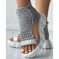 LunaSole geflochtene Sandale – Silber